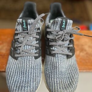 Adidas Blue and Black Athletic Shoes with Modern Design